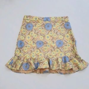 NWT endless rose Embroidered Ruffle Miniskirt L
